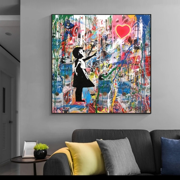 NWT. MODERN STREET ART PRINT 28X28 - Picture 1 of 3